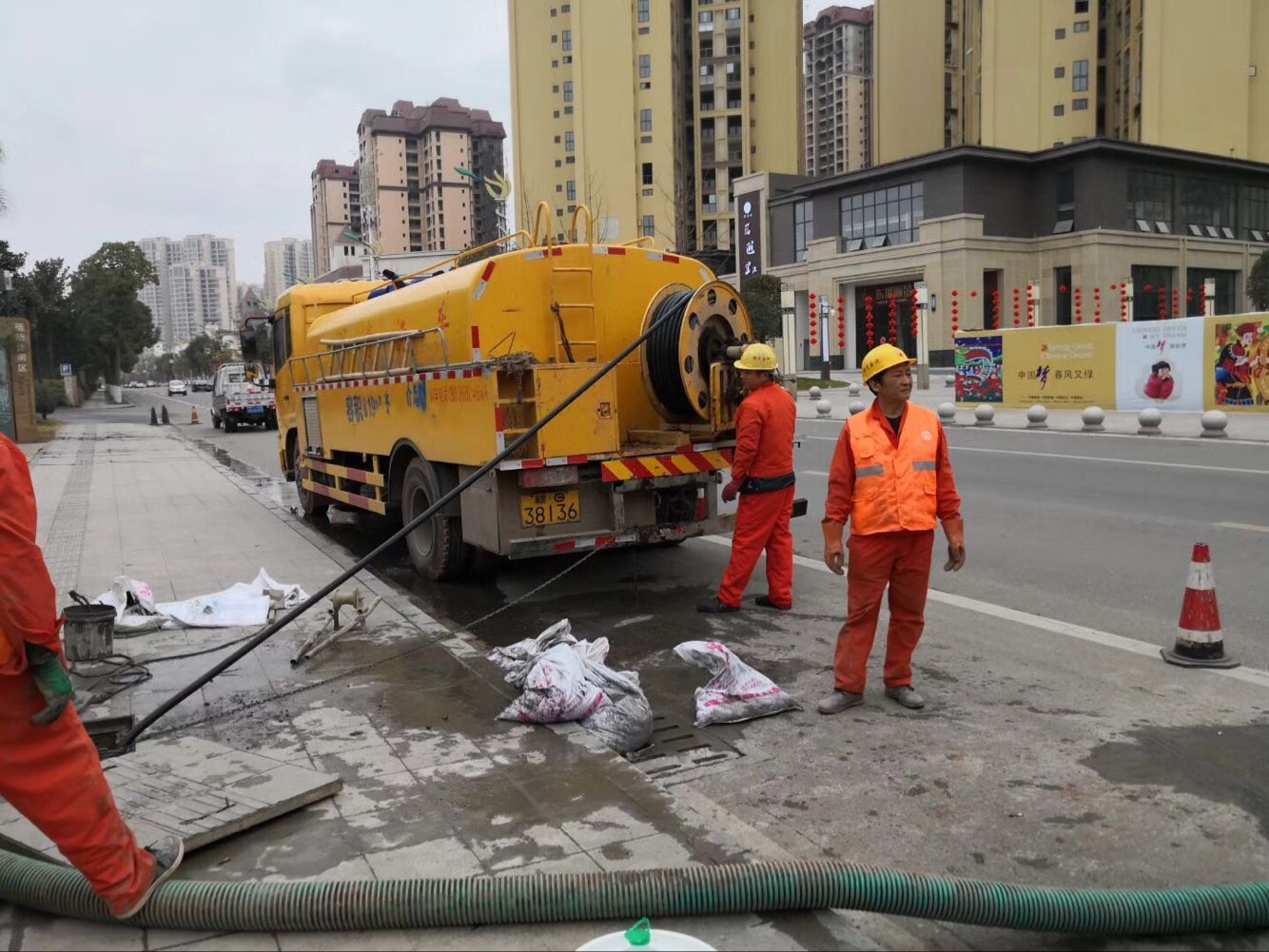 旌阳排污管道清淤-管道清洗